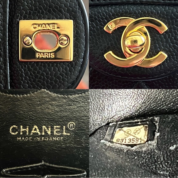 Chanel Classic Vintage Medium Black Caviar Double Flap Bag - Picture 12 of 12